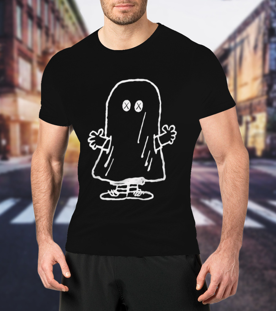 J Hope BTS Ghost White Sketch Character Drawing T-Shirt