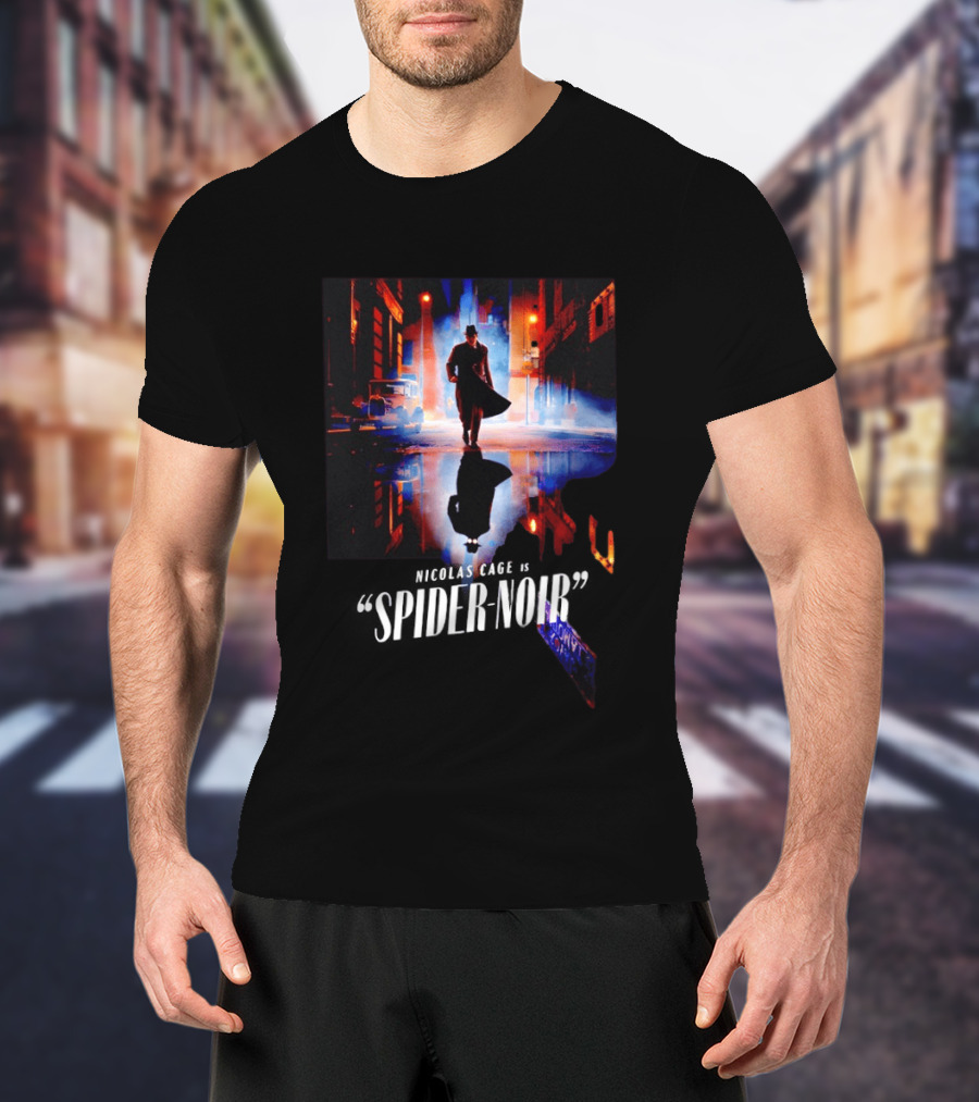 Marvel Spider Noir Nicolas Cage True Hue Full Color T-Shirt