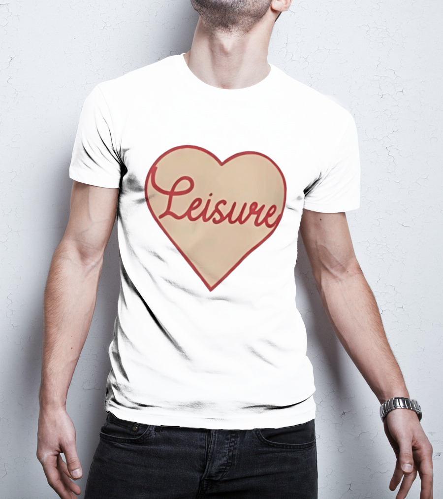 Leisure Heart Vintage Script Style Red T-Shirt