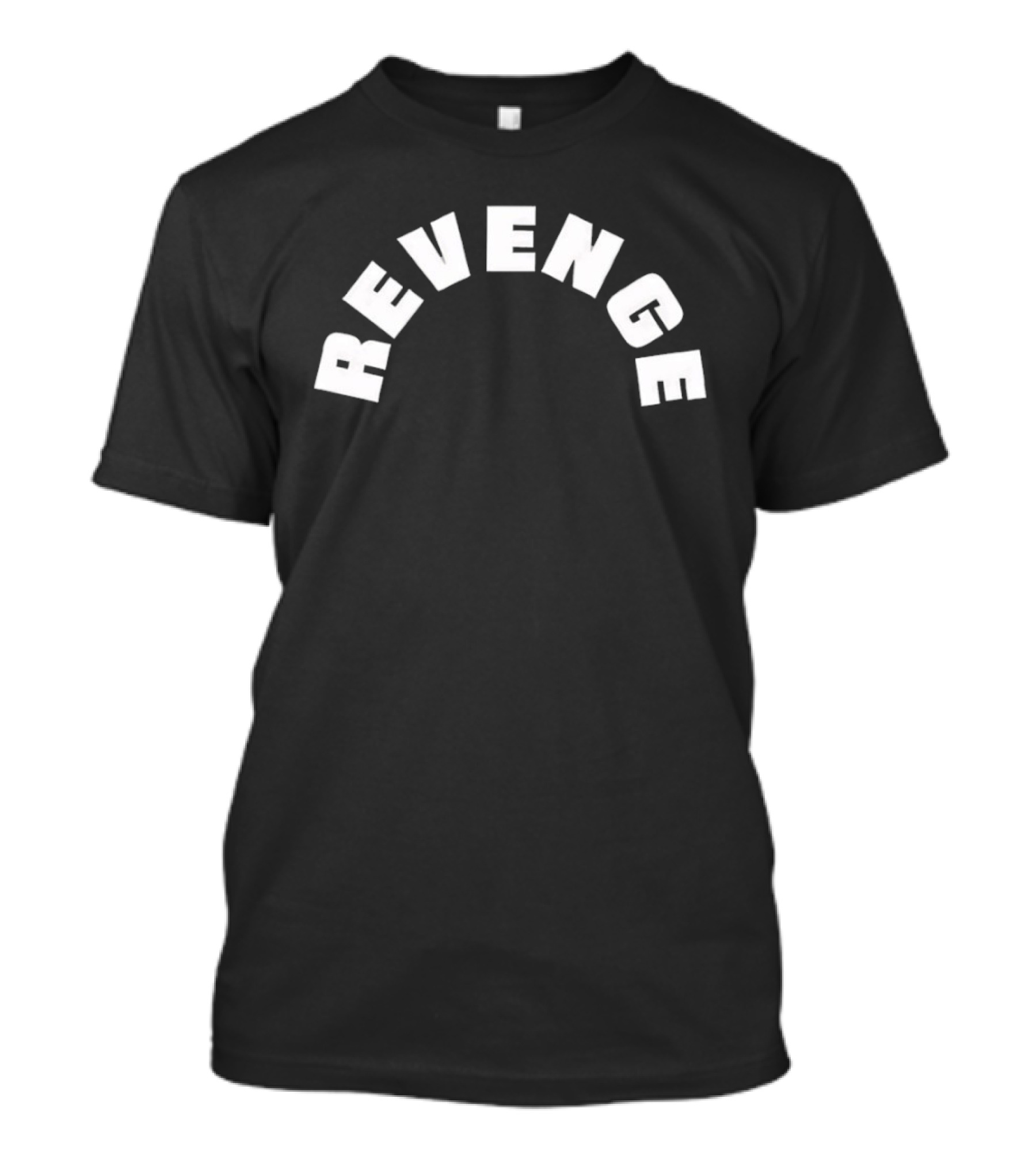 Revenge White Arched Bold Lettering T-Shirt
