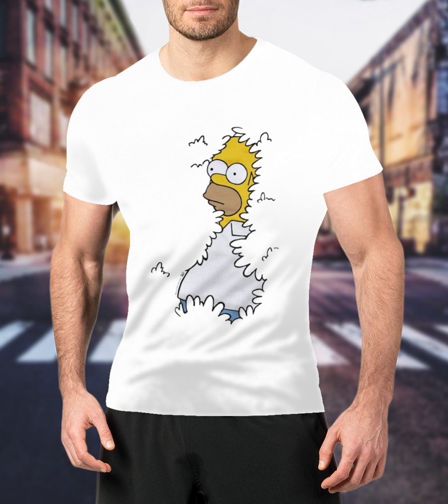 The Simpsons Homer Disappearing Into Bushes Meme T-Shirt