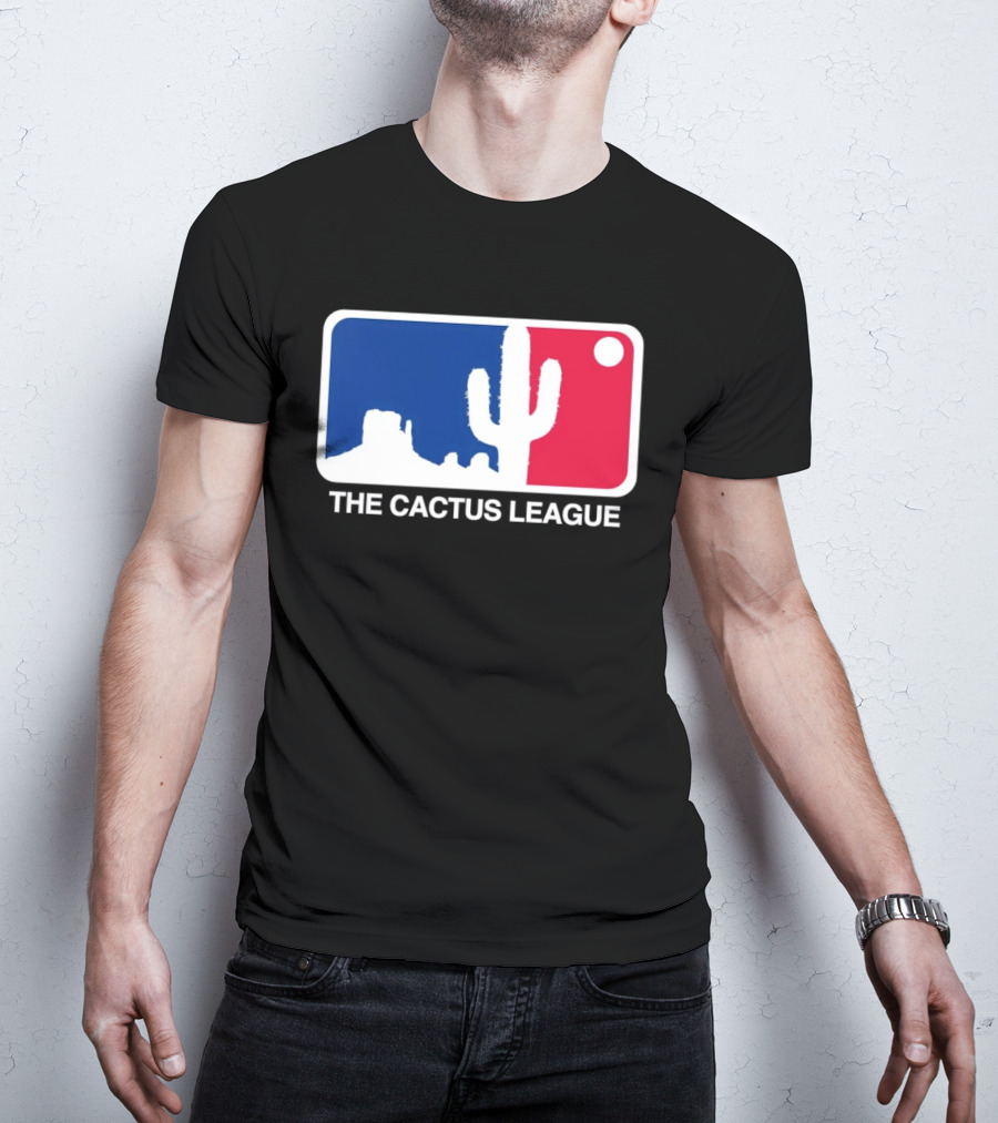 The Cactus League Baseball Logo Desert Cactus And Mesa Sun T-Shirt