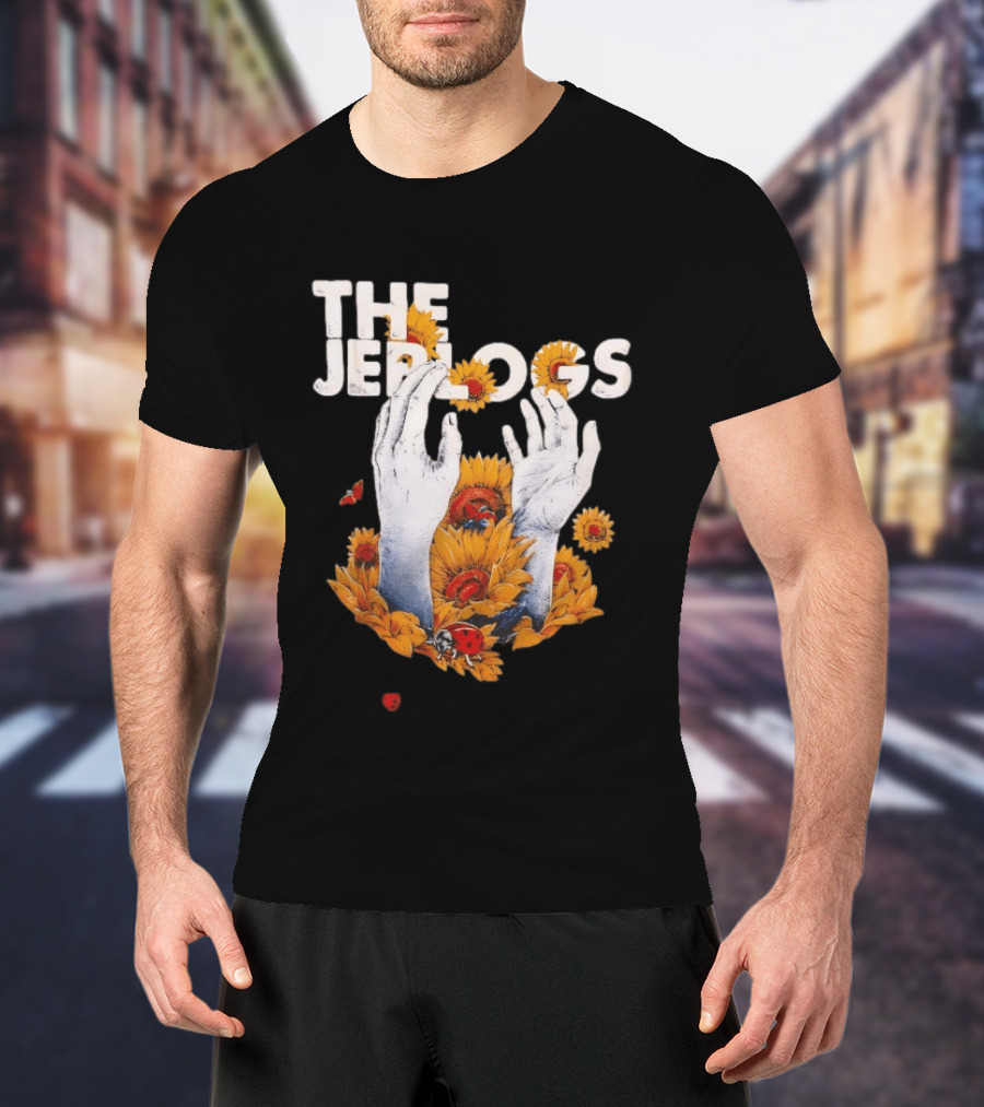 The Jep Logs Sunflowers And Ladybugs Blossoming Hands T-Shirt