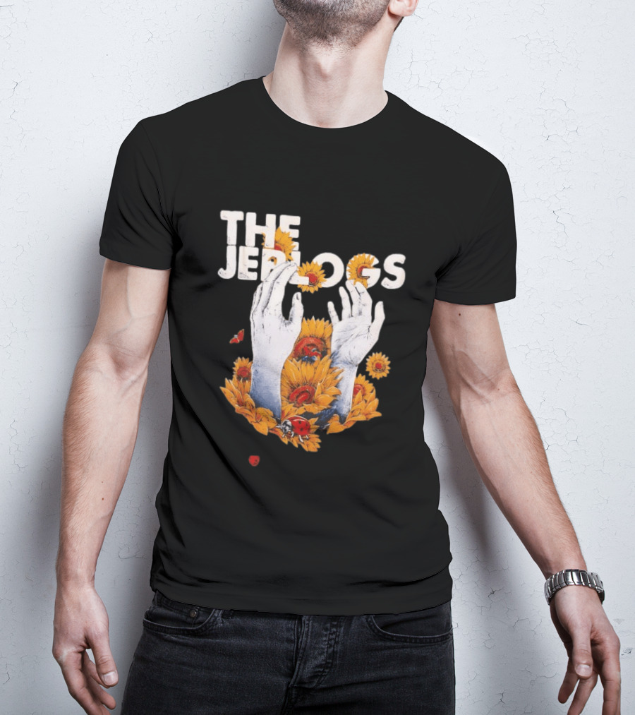 The Jep Logs Sunflowers And Ladybugs Blossoming Hands T-Shirt