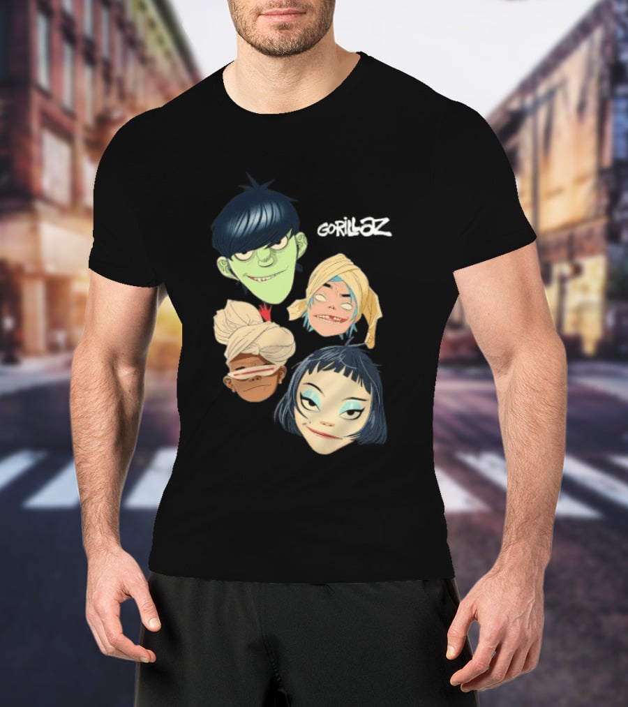 Gorillaz Band Characters The Mountain Heads T-Shirt