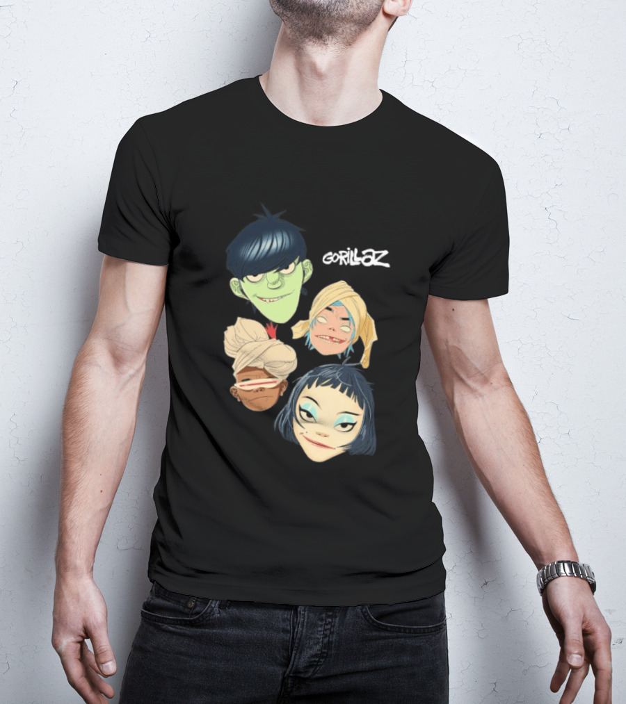 Gorillaz Band Characters The Mountain Heads T-Shirt