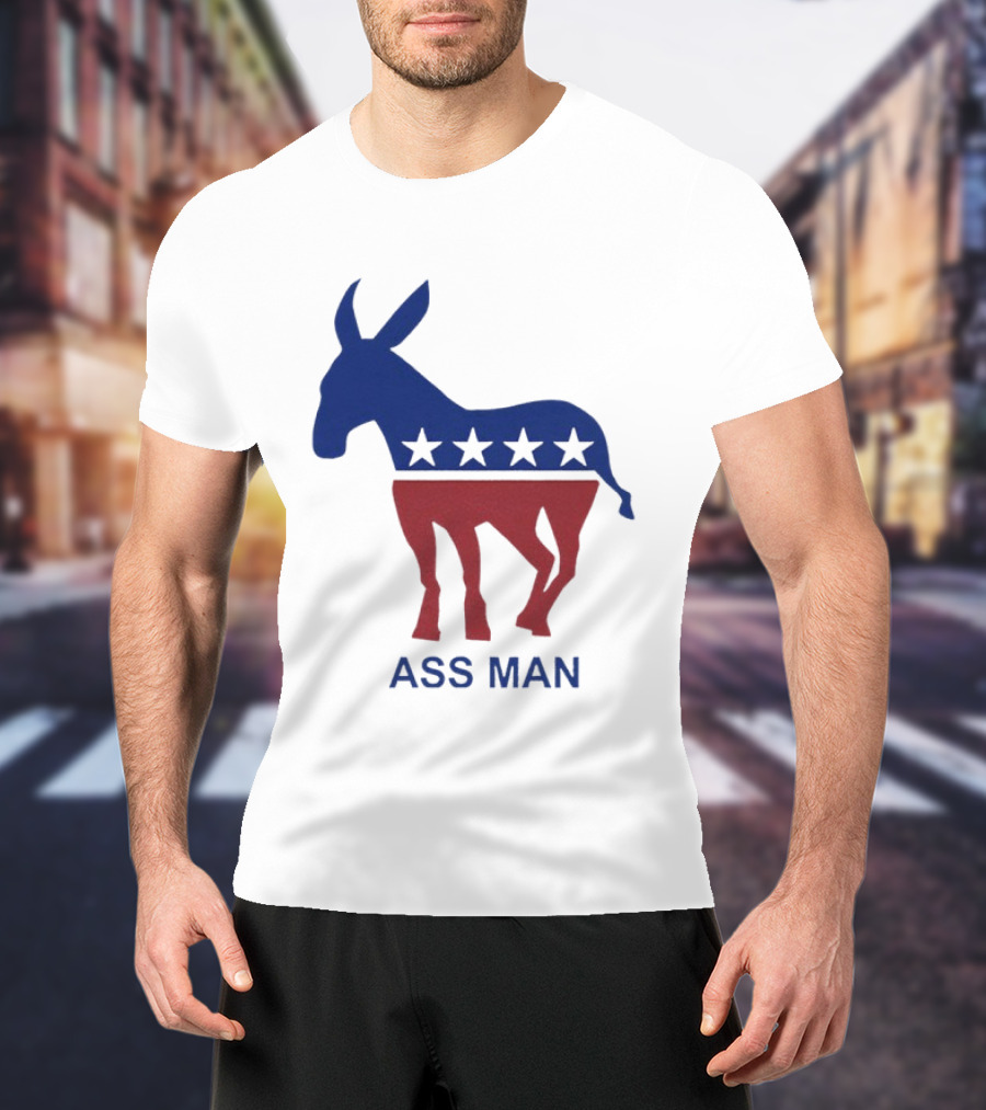 Ass Man Democratic Party Donkey Stars T-Shirt