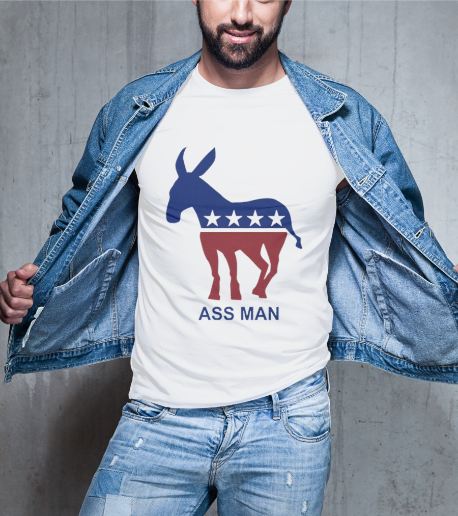 Ass Man Democratic Party Donkey Stars T-Shirt