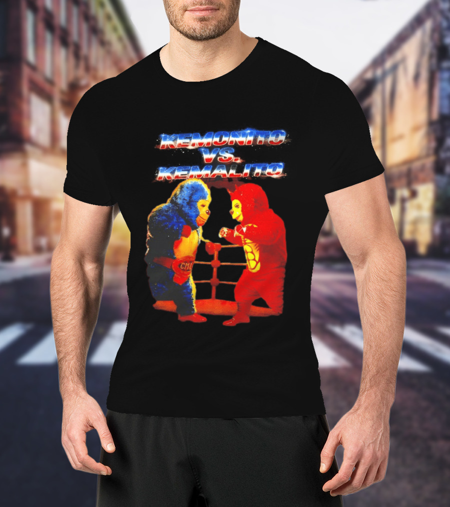 Kemonito Vs Kemalito Colorful Wrestling Showdown T-Shirt