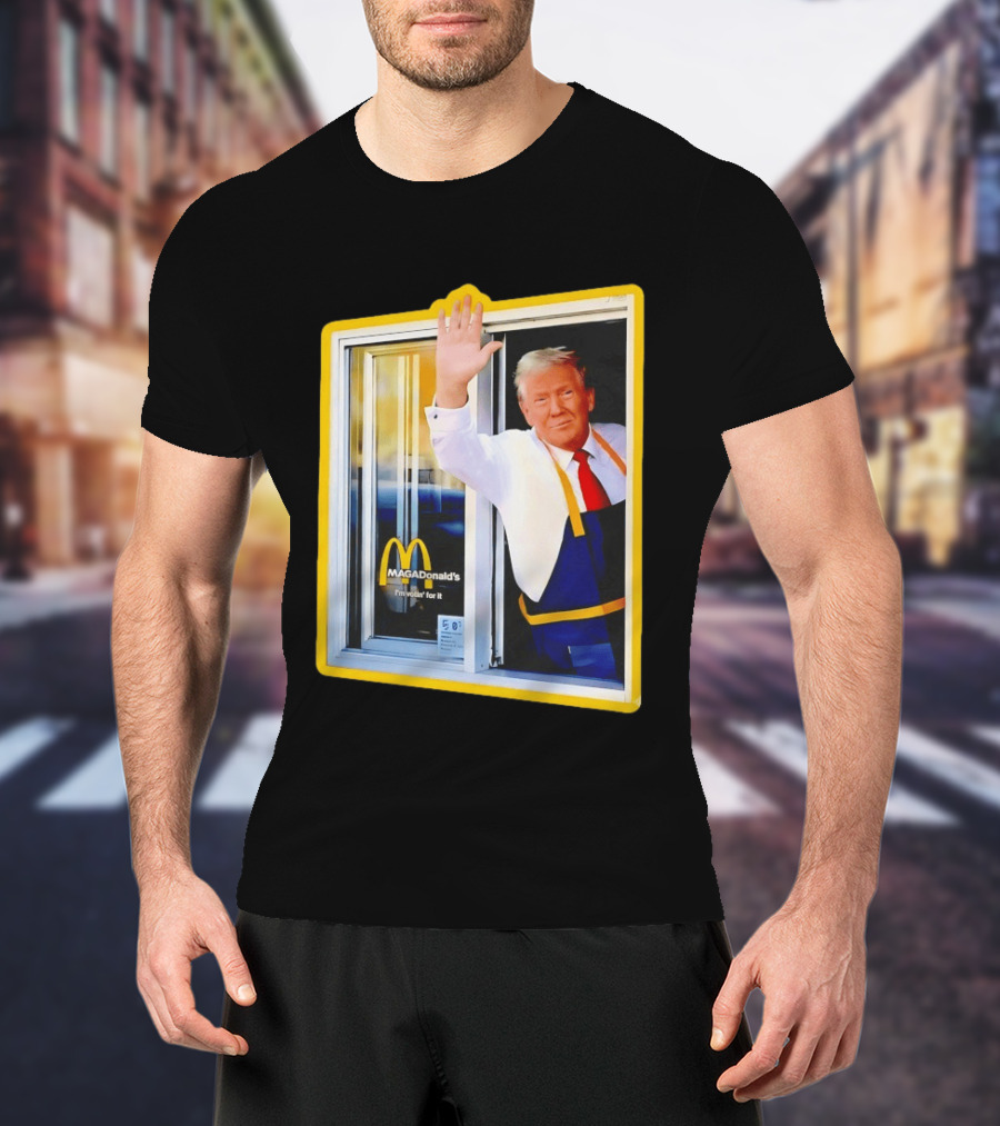 MAGA Donald's I'm Votin' For It Drive Thru Window Mockup T-Shirt