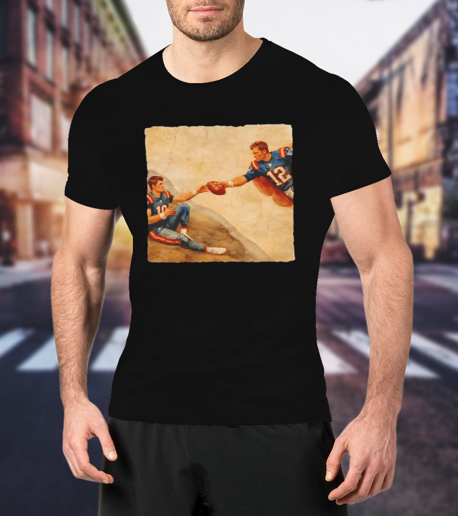 New England Patriots Tom Brady Drake Maye Meme Football T-Shirt