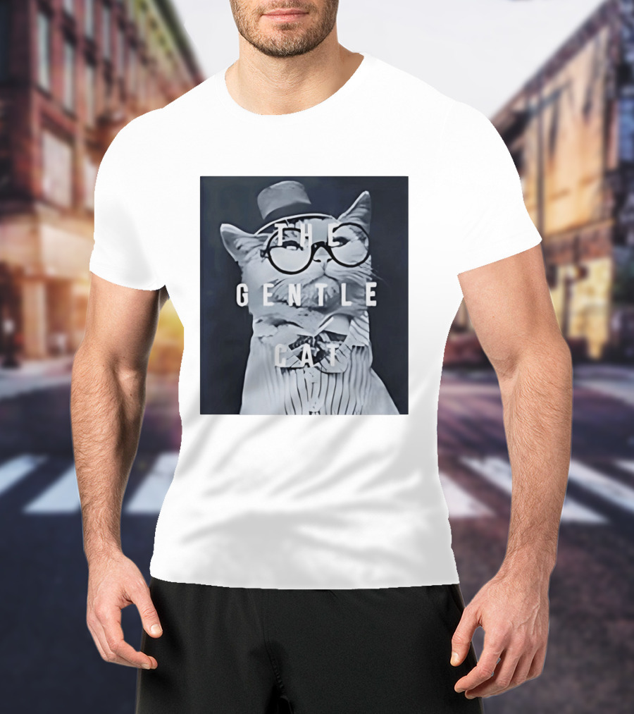 The Gentle Cat With Glasses And Top Hat T-Shirt