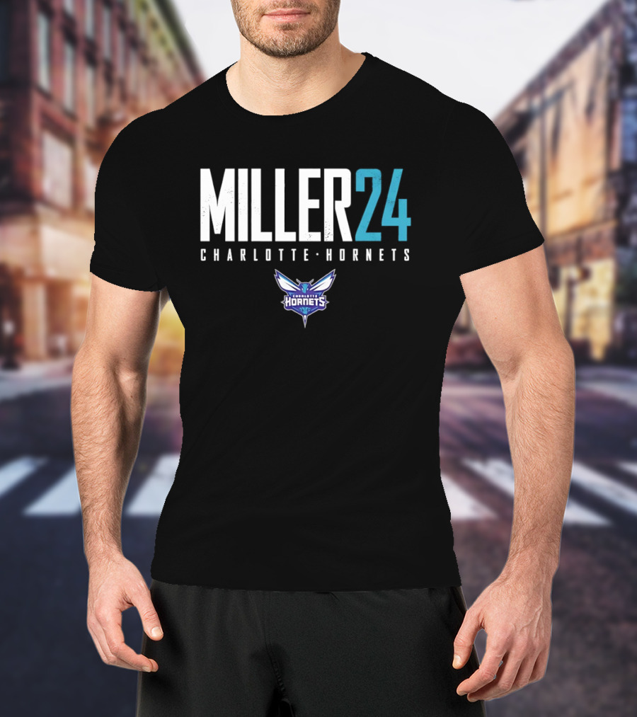 Miller 24 Charlotte Hornets Basketball T-Shirt