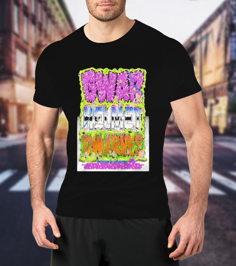 GWAR Helmet Dwarves 2025 Tour Dates And Locations T-Shirt