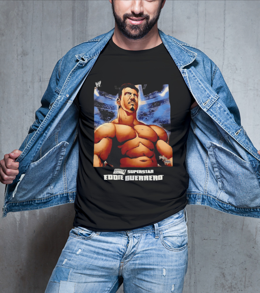 Eddie Guerrero WWE Superstar Bold Cartoon Illustration By Artist Billy Martinez T-Shirt