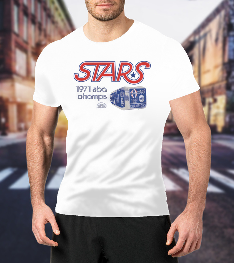 Utah Stars 1971 ABA Champions Retro Style Basketball T-Shirt