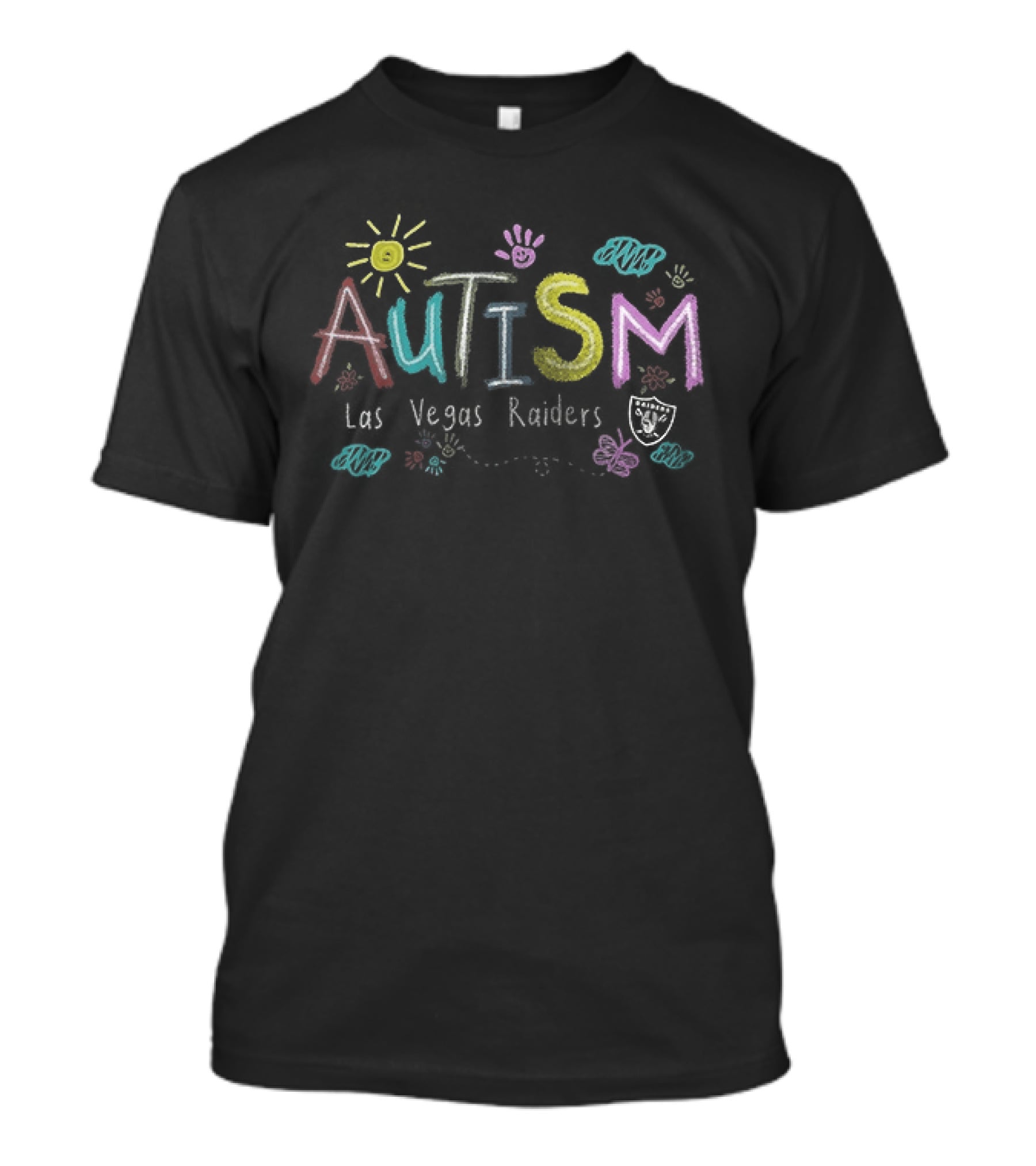Las Vegas Raiders Autism Awareness Teach Love Hope T-Shirt
