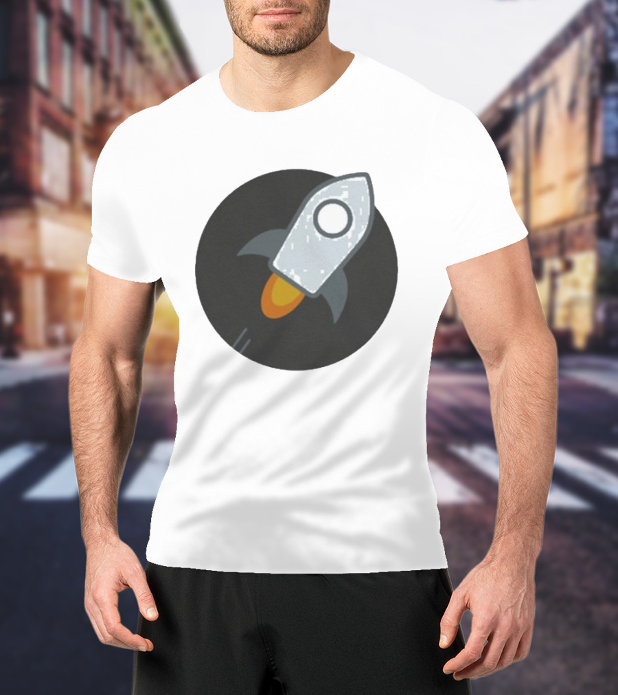 Stellar Rocket Cryptocurrency Digital Spacecraft T-Shirt