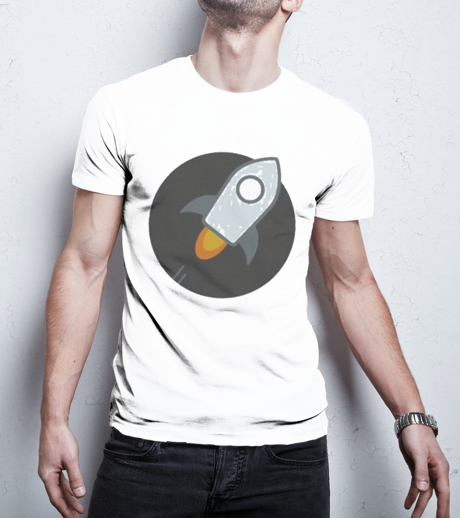Stellar Rocket Cryptocurrency Digital Spacecraft T-Shirt