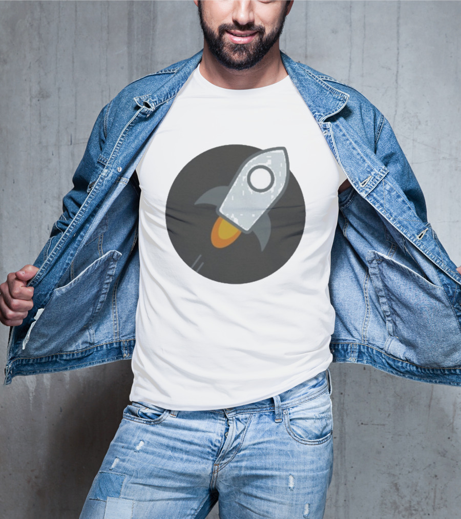 Stellar Rocket Cryptocurrency Digital Spacecraft T-Shirt