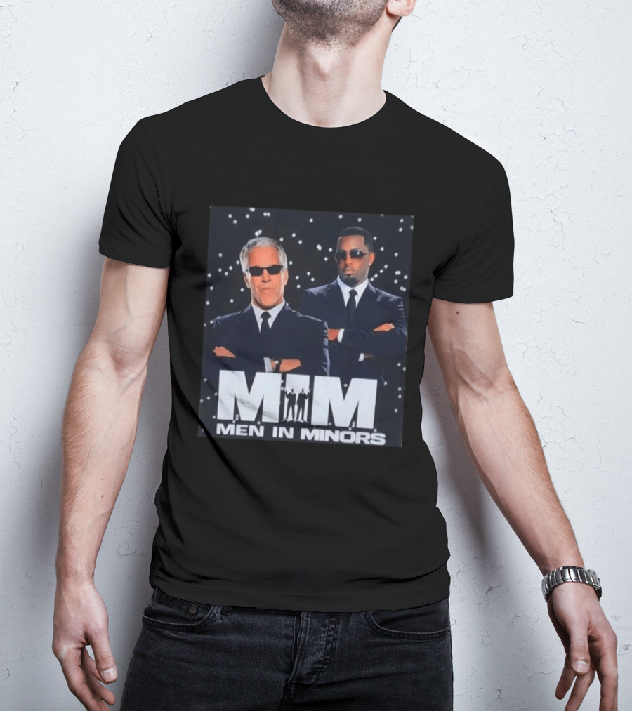 MiM Men In Minors Suit Sunglasses Stars T-Shirt