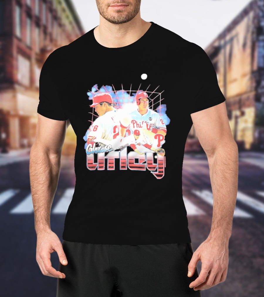 Chase Utley Philadelphia Phillies Baseball Icon 26 T-Shirt