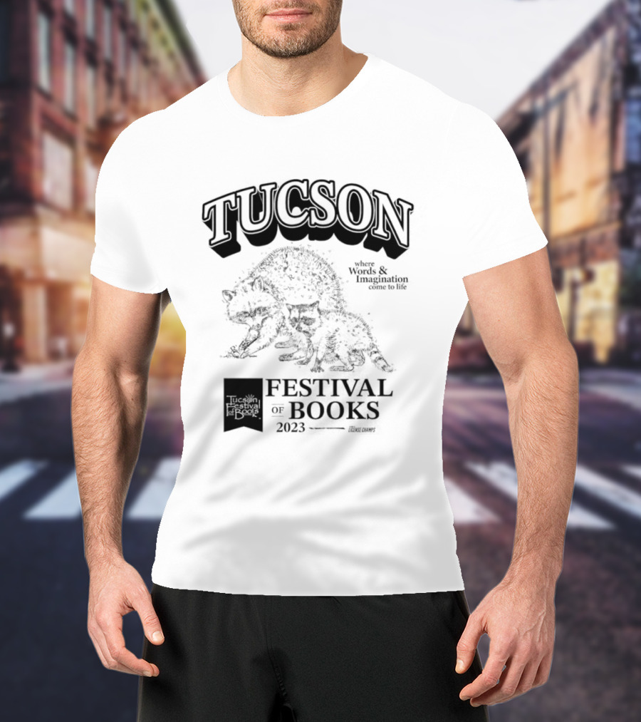 Tucson Festival Of Books Raccoon Viva Arizona T-Shirt