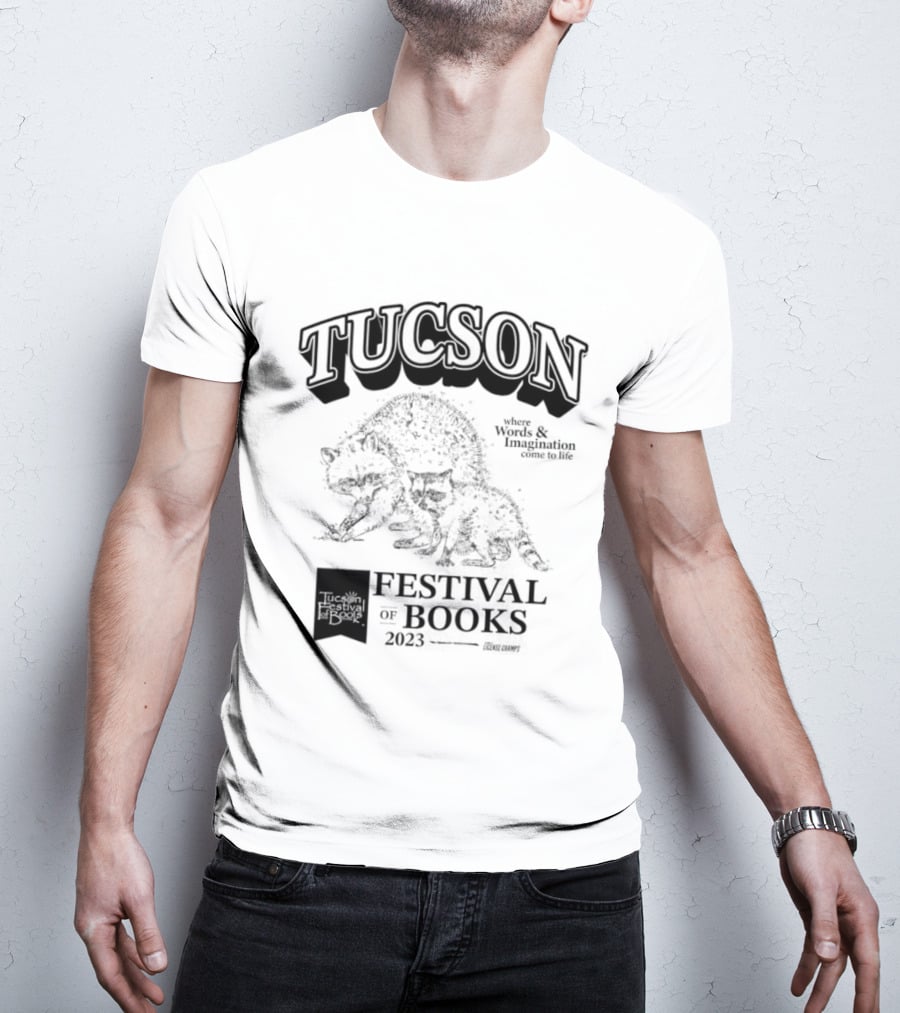 Tucson Festival Of Books Raccoon Viva Arizona T-Shirt
