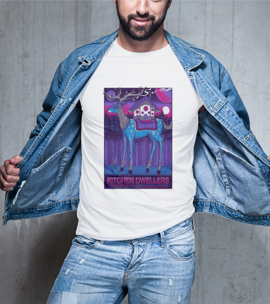 Kitchen Dwellers California Tour February 2026 Mystic Deer T-Shirt