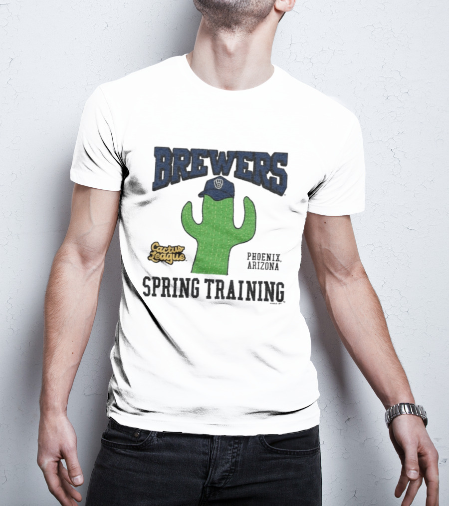 Milwaukee Brewers Cactus League Spring Training Phoenix Arizona Cactus Hat T-Shirt