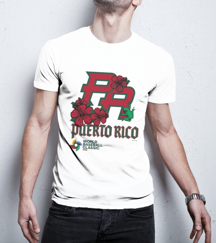 Puerto Rico 2026 World Baseball Classic Hibiscus Coqui T-Shirt