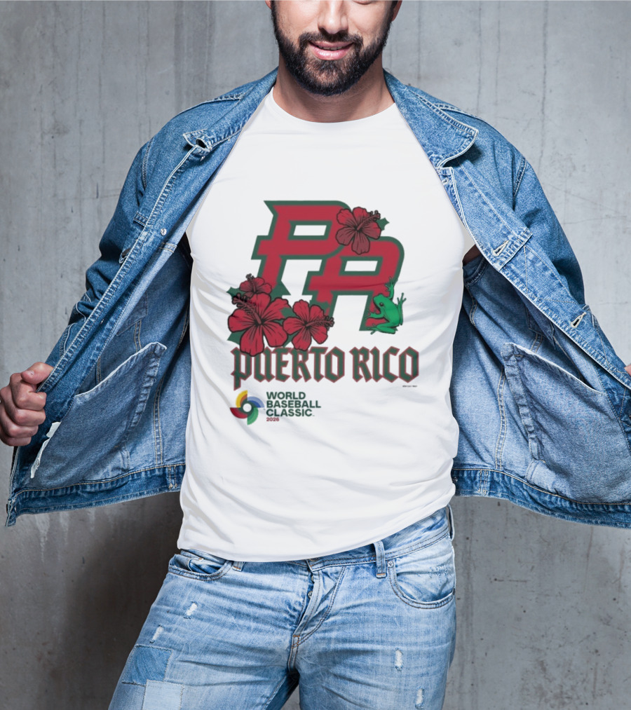Puerto Rico 2026 World Baseball Classic Hibiscus Coqui T-Shirt