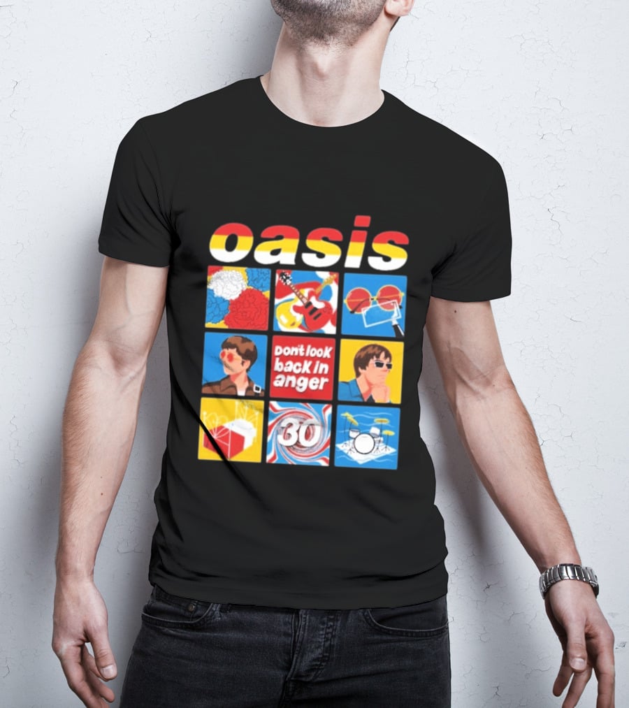 Oasis Don't Look Back In Anger 30 Years Celebration T-Shirt