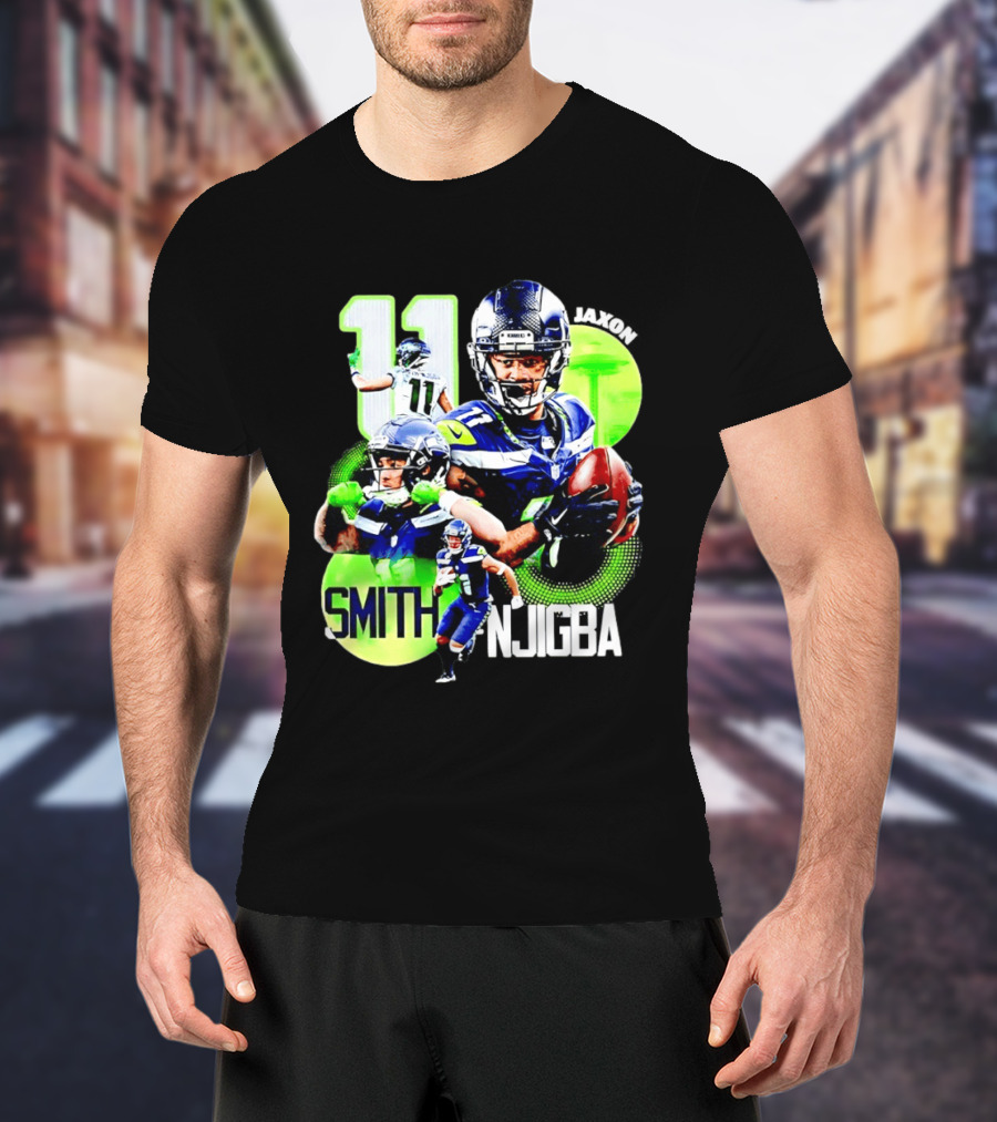 Jaxon Smith Njigba 11 Seattle Seahawks Football Receiver T-Shirt