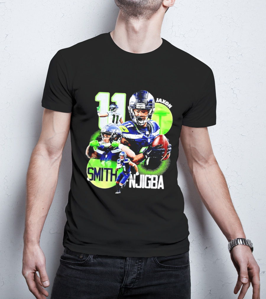 Jaxon Smith Njigba 11 Seattle Seahawks Football Receiver T-Shirt