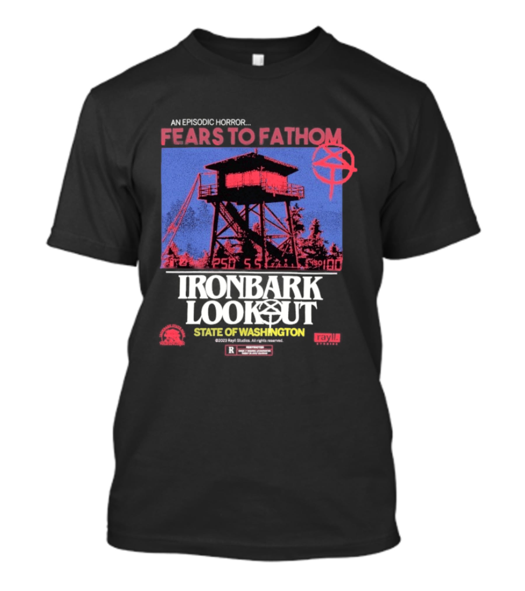Fears To Fathom Ironbark Lookout State Of Washington Night Episodic Horror T-Shirt