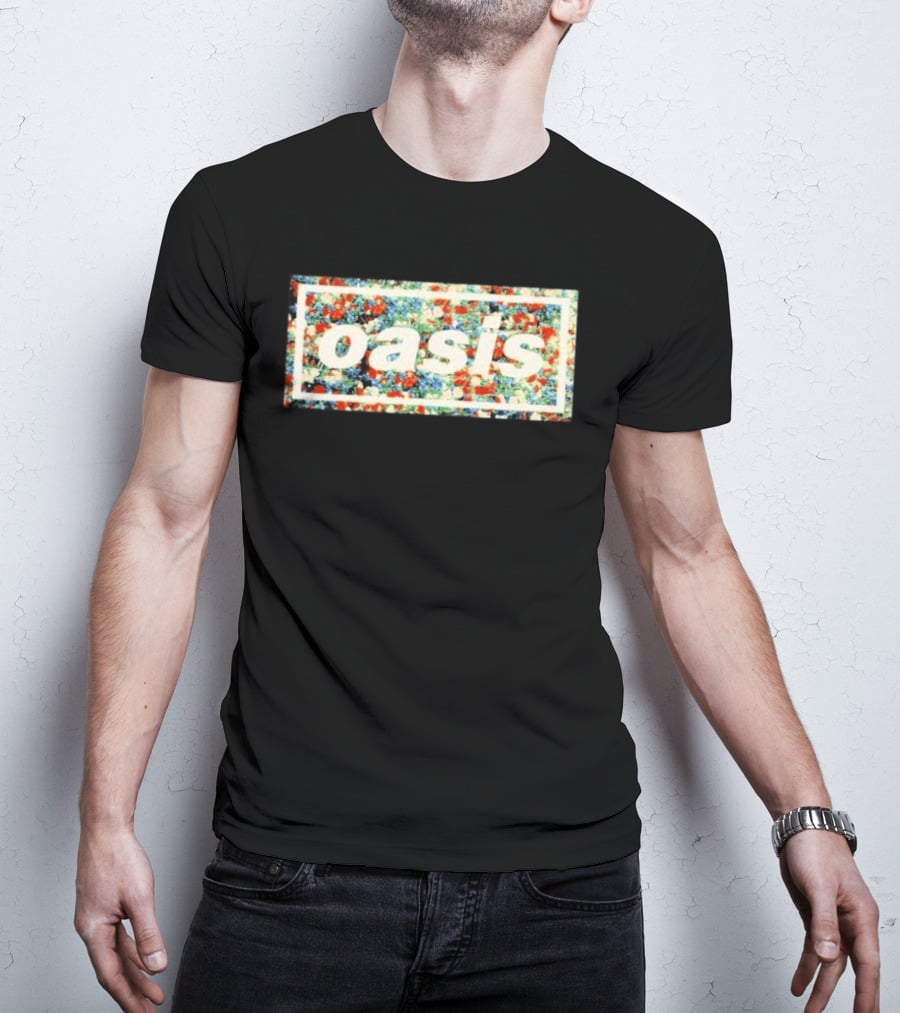 Oasis Don't Look Back In Anger Floral Pattern Decca T-Shirt