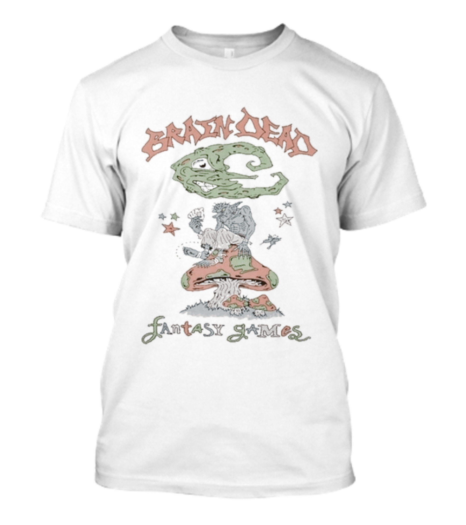 Brain Dead Fantasy Psychic Card Games Trippy Mushrooom Psychedelic T-Shirt