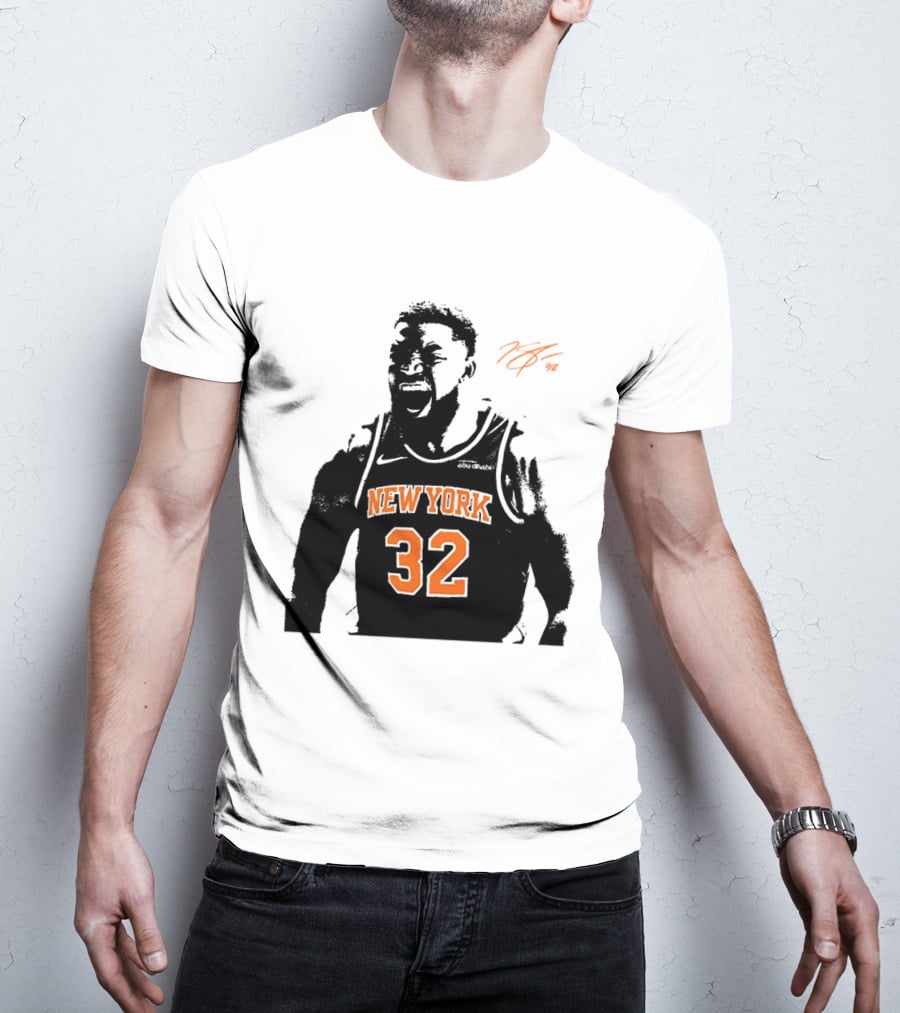 Karl Anthony Towns New York 32 Signature Knicks T-Shirt