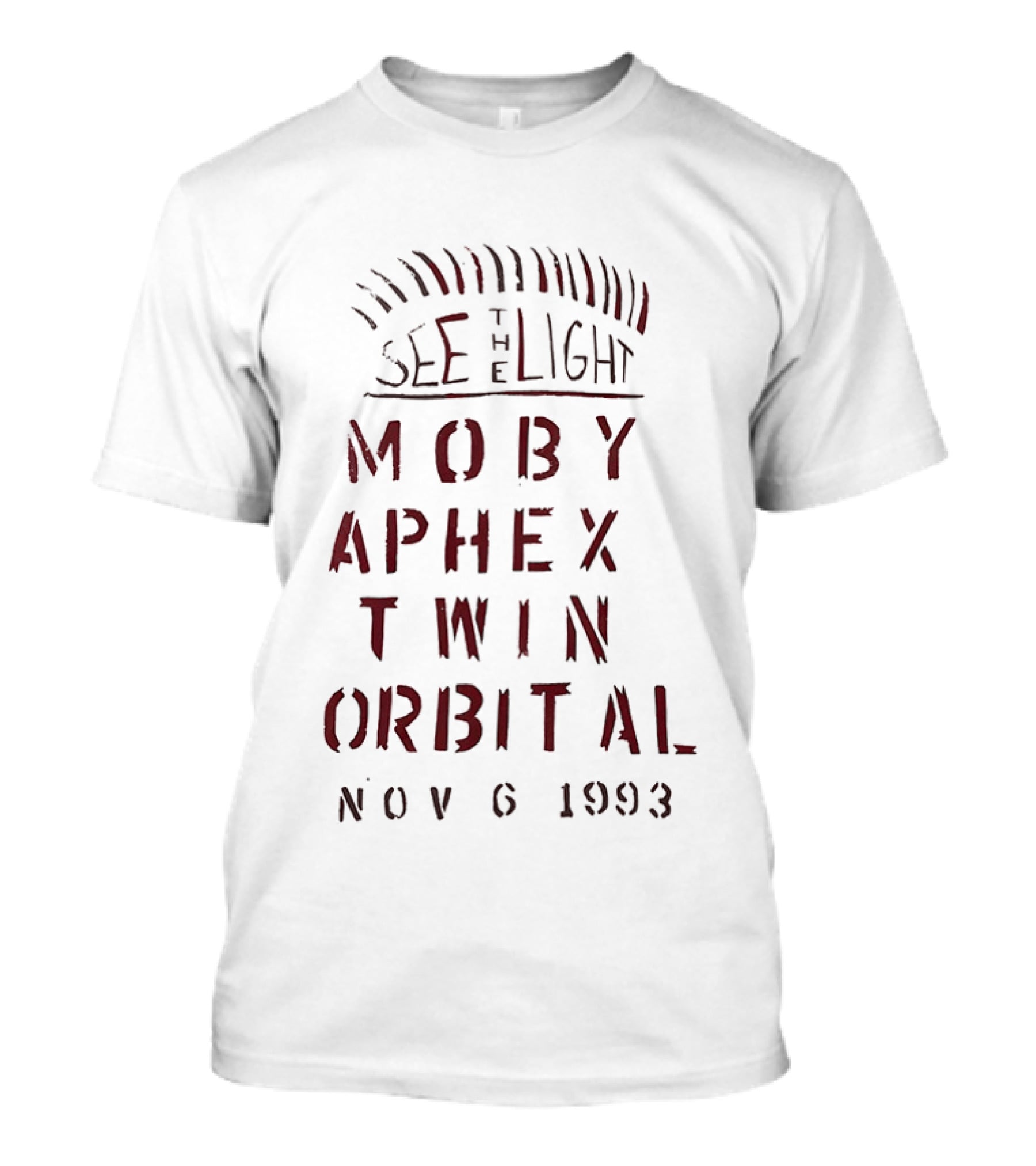 See The Light Moby Aphex Twin Orbital Nov 6 1993 T-Shirt