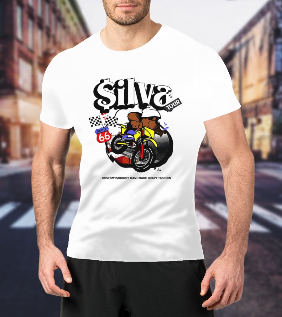Silva Tour Motorbike Route Customtshirguy Handmade Craft Fashion T-Shirt