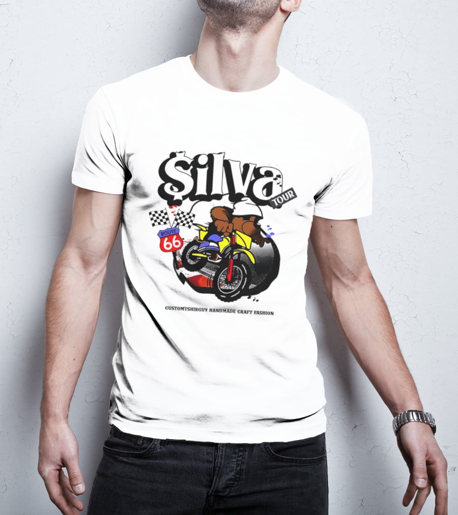 Silva Tour Motorbike Route Customtshirguy Handmade Craft Fashion T-Shirt