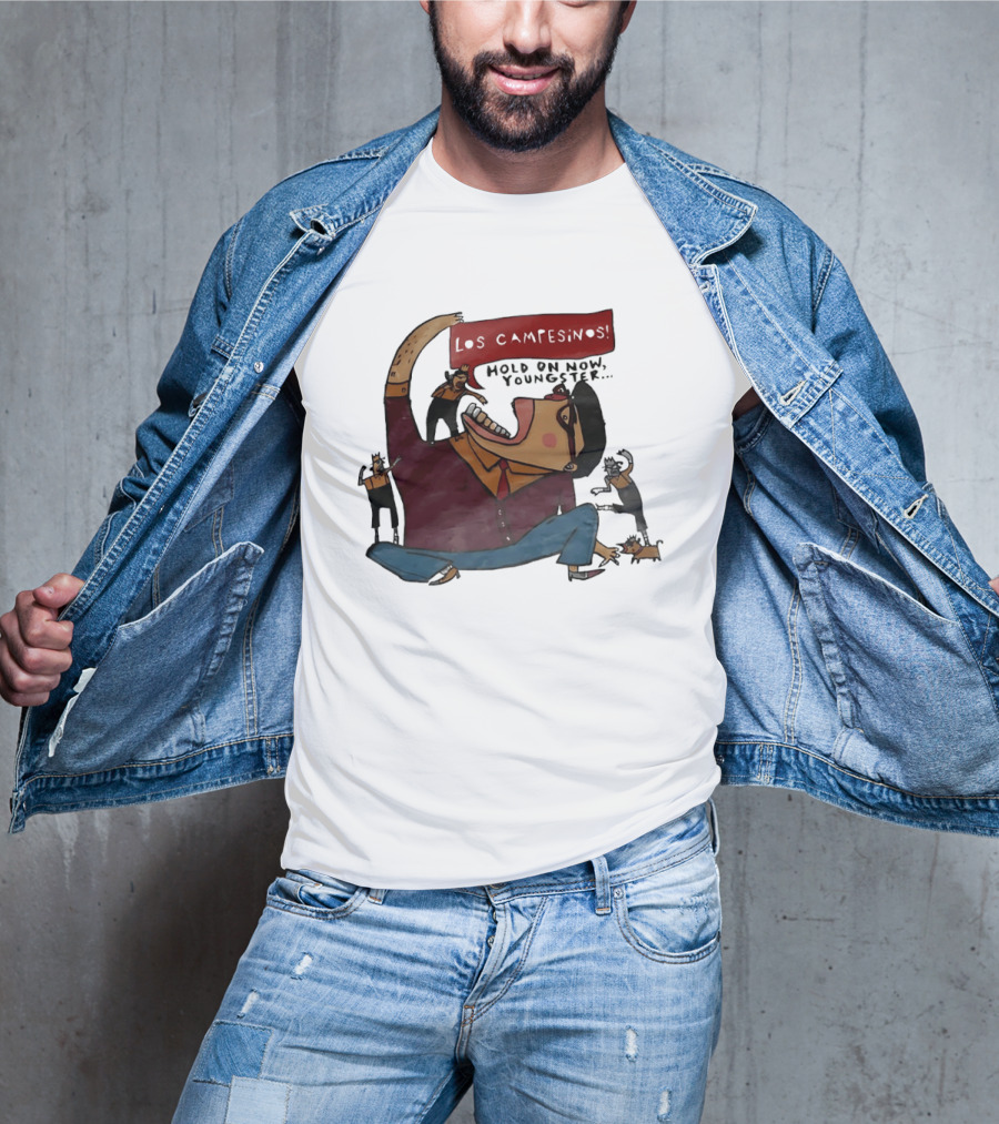 Los Campesinos Hold On Now Youngster Illustrated Characters In Motion T-Shirt