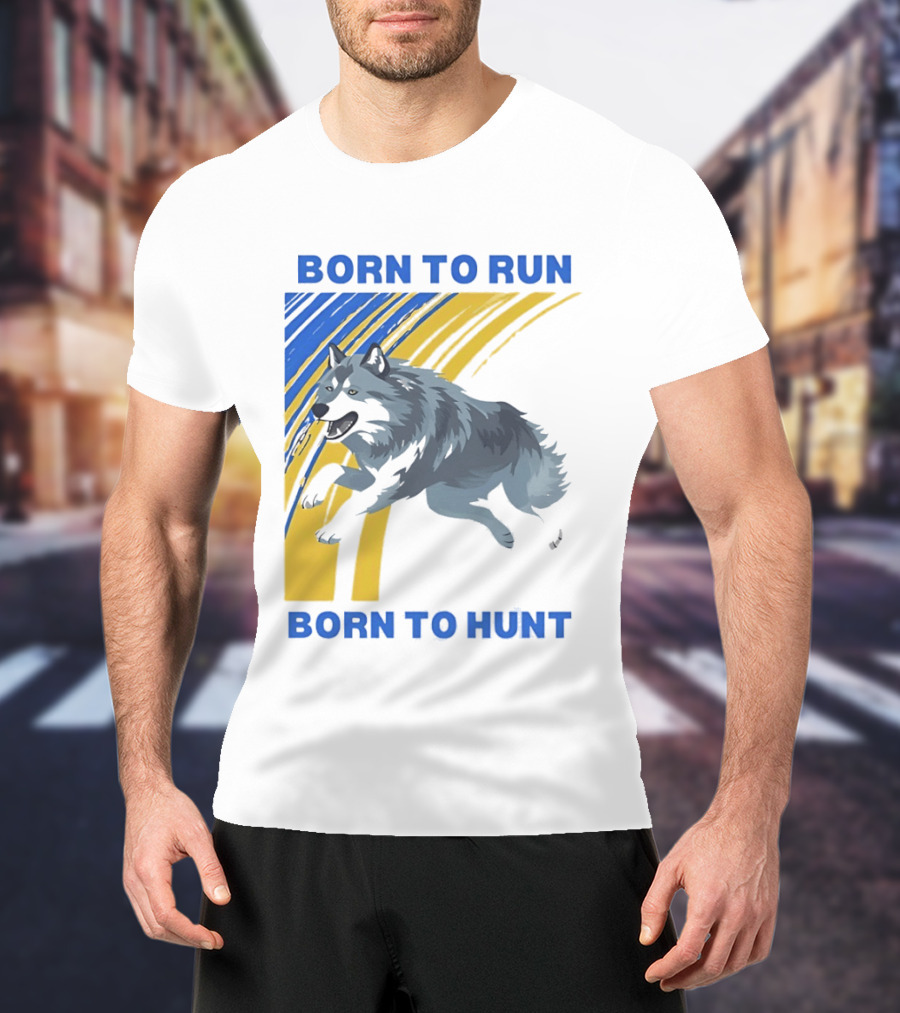 Born To Run Born To Hunt Wolf T-Shirt