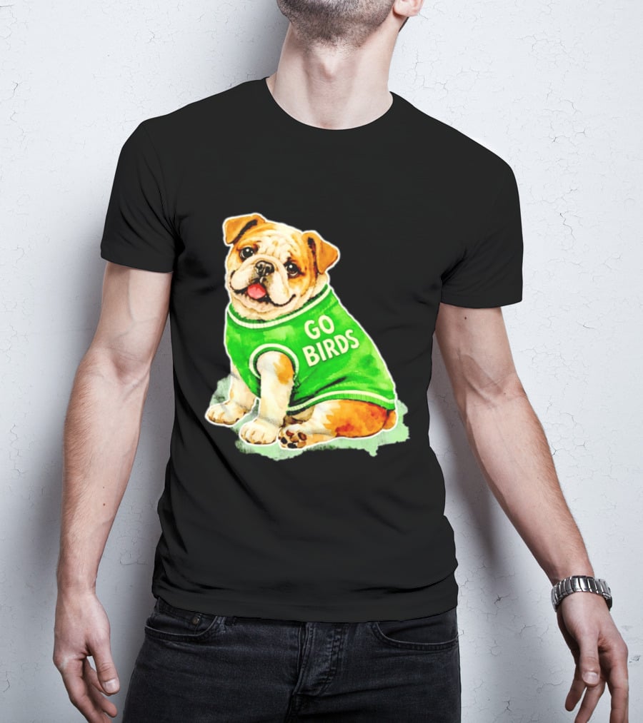 Briish Bulldog Go Birds Phillygoat Passyunk Avenue Green Jersey T-Shirt