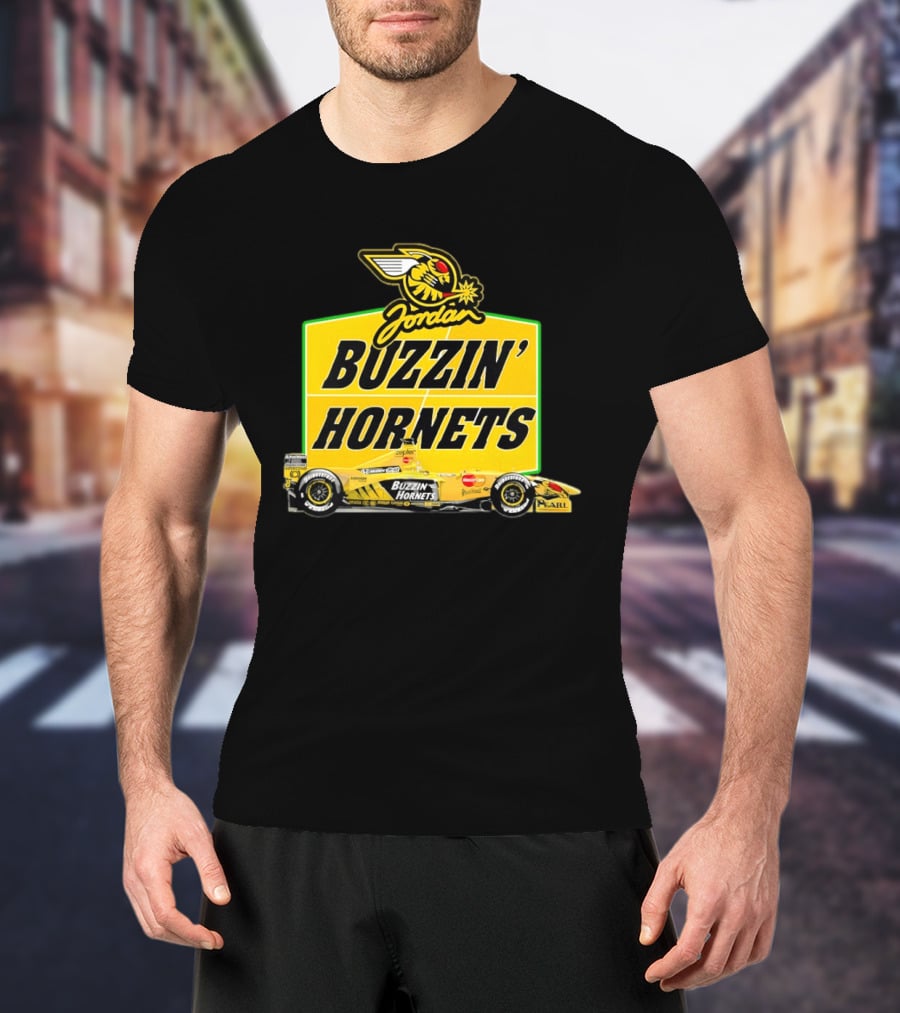 Buzzin' Hornets Jordan F1 En Honda Car T-Shirt