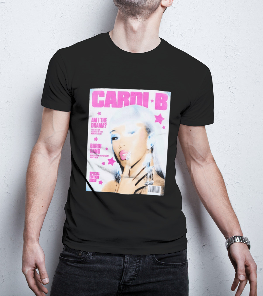 Cardi B Am I The Drama Special Edition Magazine Cover Bardi Gang T-Shirt