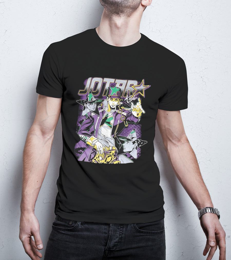 Jotaro Kujo Jojo's Bizarre Adventure Purple Star T-Shirt