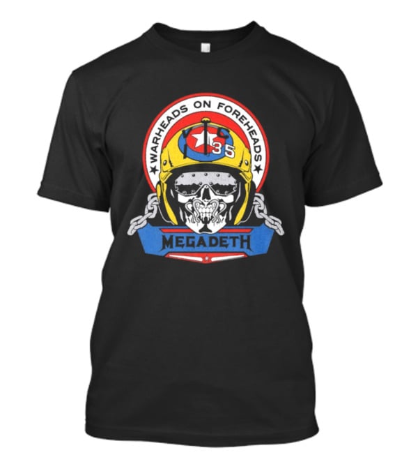 Megadeth Warheads On Foreheads Military Helmet Skull T-Shirt