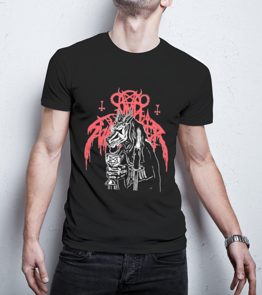 Nunslaughter Goat Demon Occult Ritual T-Shirt